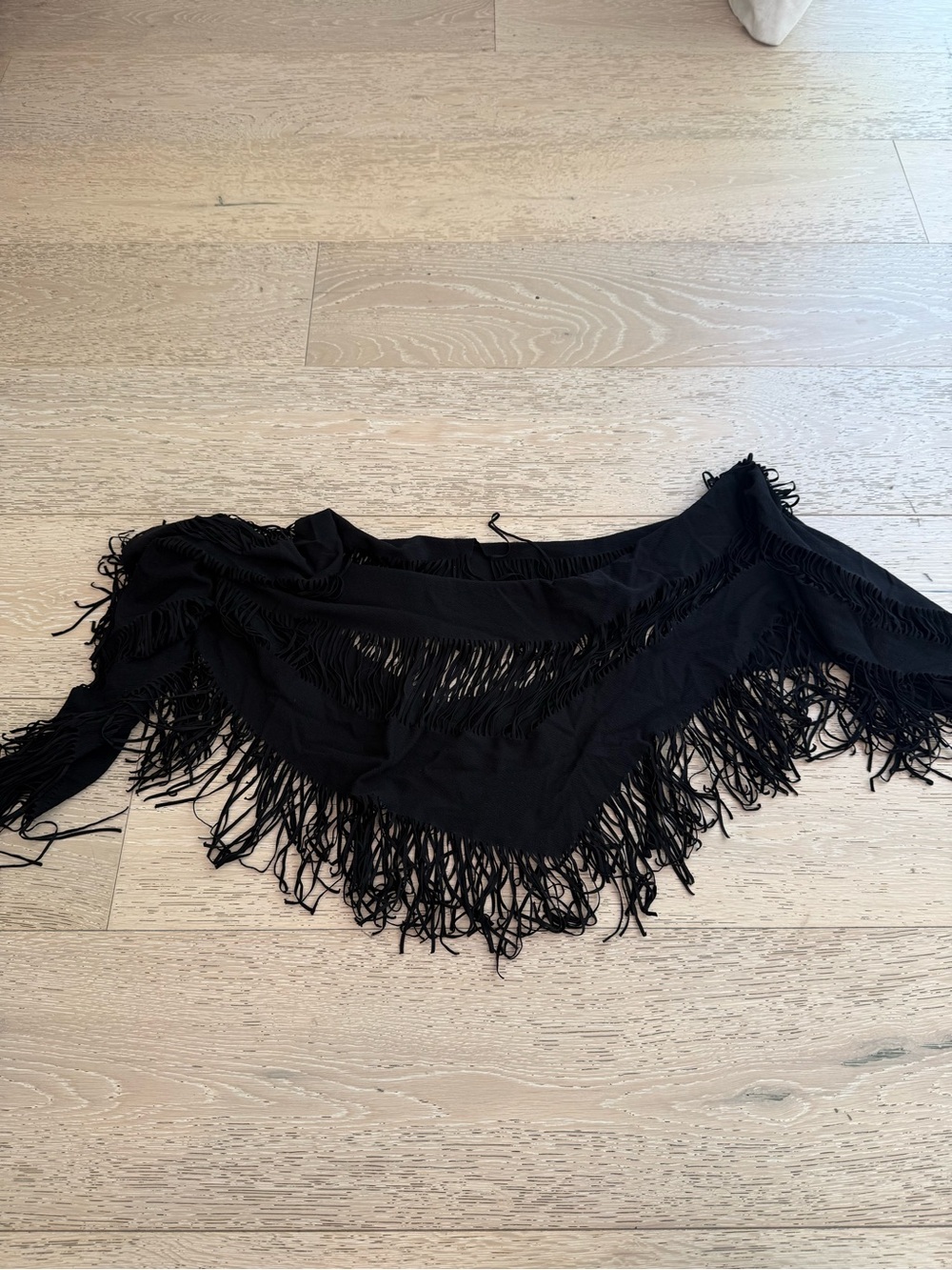 Beach Bunny Black Fringe Sarong